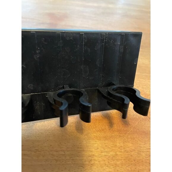 Black Hard Plastic Wall Mount Broom Organizer - Picture 2 of 5